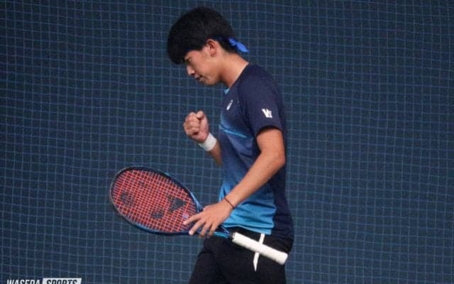 今年最後の個人戦　インカレインドアが開幕！　初日は男子４人、女子３人がシングルス１回戦を突破