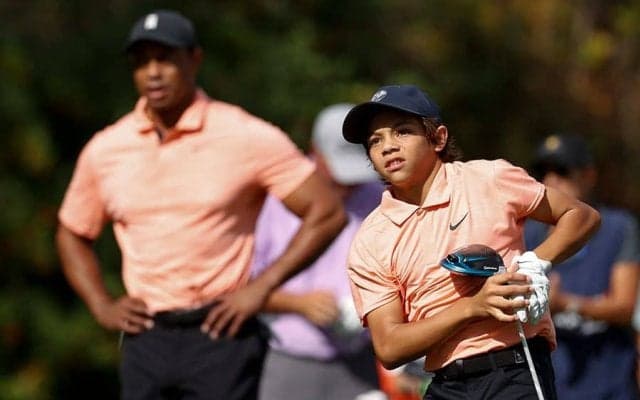 ウッズ12歳愛息、すでに大物感　元世界1位への“挑発シーン”が話題「かっこよすぎ」
