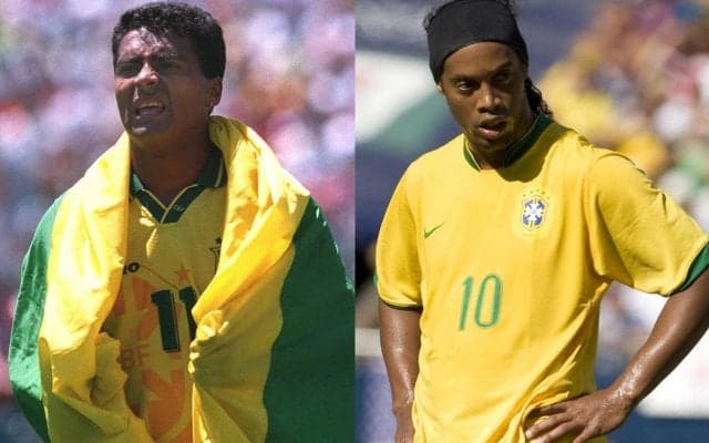 ロマーリオvsロナウジーニョが実現! ブラジル代表レジェンドによるフットバレー対決の結果は…