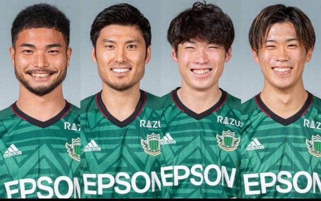 松本がMF安東輝、DF篠原弘次郎、DF下川陽太、DF大野佑哉と契約更新