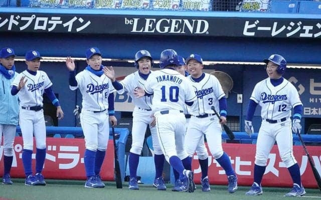 中日Jr.が2戦11発で決勝T進出！　初日は大会新記録…驚異の強竜打線にスタンド騒然