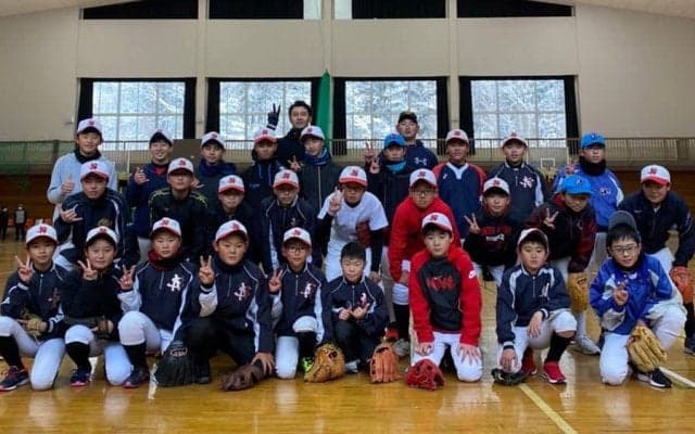 元プロ選手が村にやってきた　巨人矢貫3軍コーチが野球教室開催で地元に夢