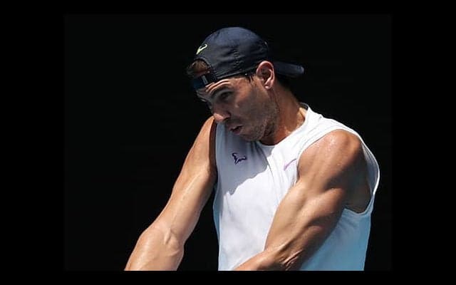 ナダル 全豪OP会場で練習