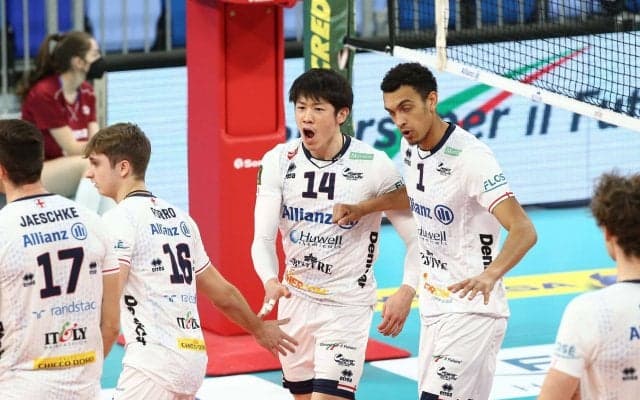 石川祐希のミラノ　2021年最終戦は敗れるも2022年初戦を勝利