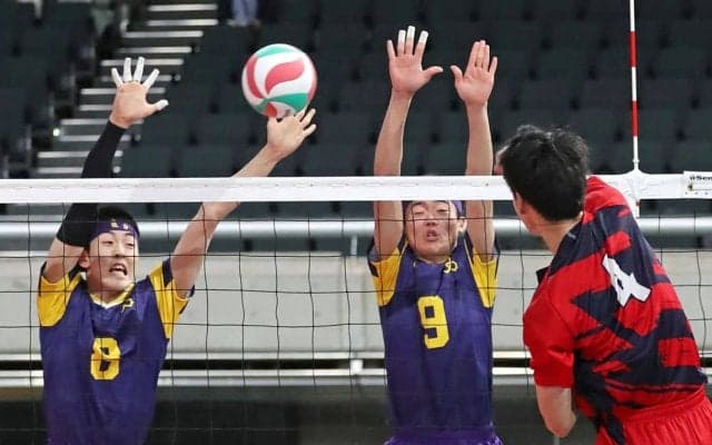 春高バレー　男子の石川工が２回戦進出　霞ケ浦が接戦制す