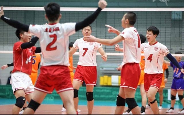 春高バレー　男子１回戦　大産大付（大阪）　粘り及ばず惜敗