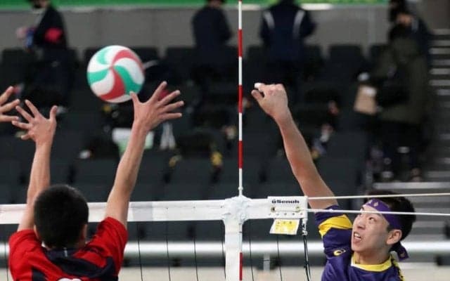 春高バレー　秋田男子代表・雄物川が逆転で１回戦突破