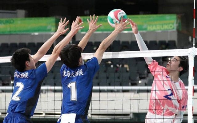 春高バレー　男子１回戦　清水桜が丘（静岡）ミスに泣く