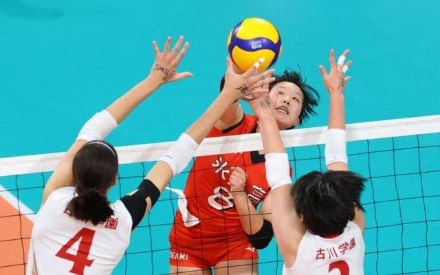 春高バレー　女子１回戦　氷上（兵庫）　粘り及ばず初戦敗退