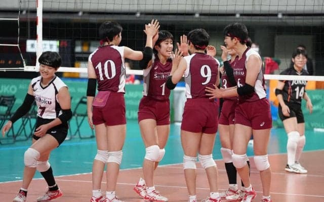 春高バレー　女子総体Ｖの下北沢成徳がストレート勝ち