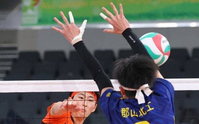 春高バレー　男子・東京学館新潟　高い壁崩せず