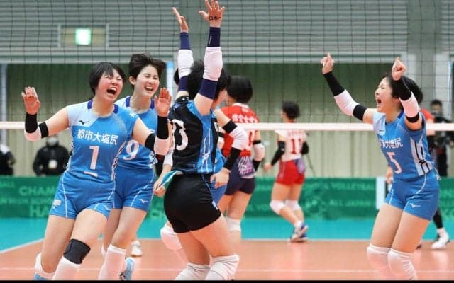 春高バレー　女子・東京都市大塩尻　あと一歩及ばず