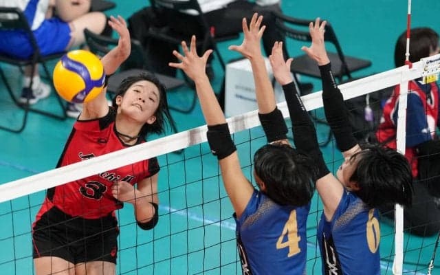 春高バレー　女子・日立二　岡崎学園の「高さ」に屈す