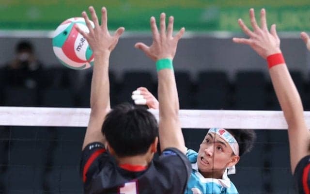 春高バレー　男子２回戦　清風（大阪）流れつくれず