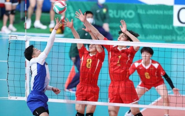 春高バレー　男子・仙台商　フルセットの末に敗戦