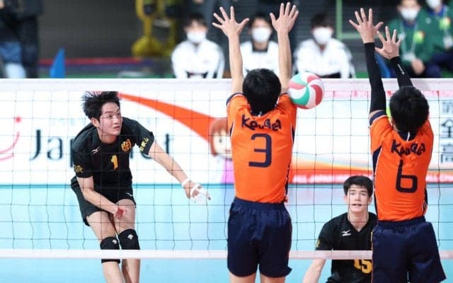 春高バレー　男子２回戦　開智（和歌山）あと一歩及ばず