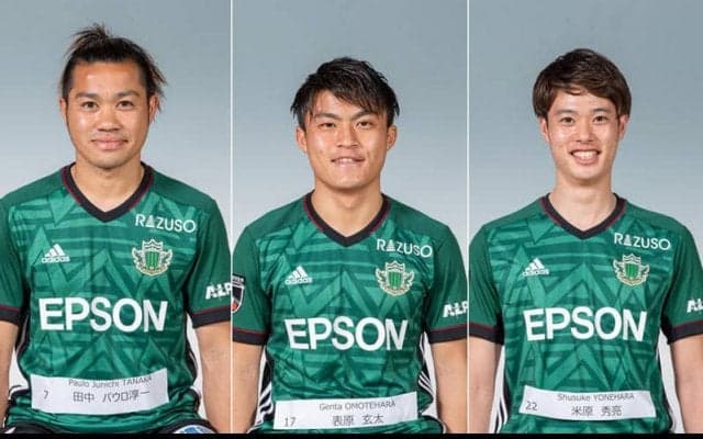 J3降格の松本、田中パウロ淳一らMF3名と契約更新