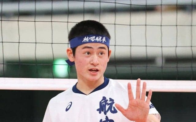 春高バレー　男子準決勝　日本航空（山梨）冷静沈着な司令塔　セッター樋口響