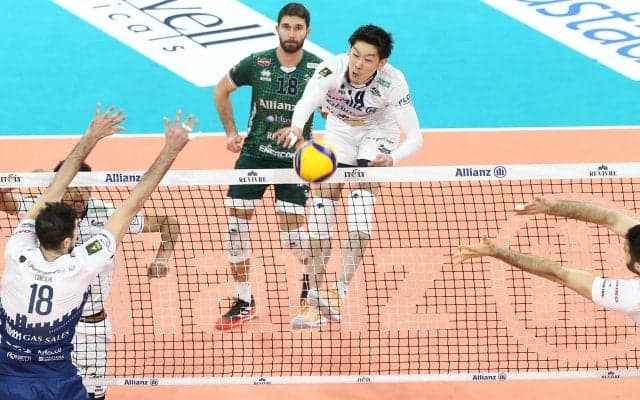 石川祐希のミラノ　前回の対戦で敗れたピアチェンツァにリベンジ