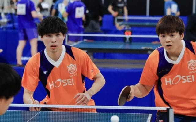 松山・野崎組、実業団ペアに快勝　学生ダブルスが次々と4回戦に進出＜全日本卓球2022男子複3回戦＞