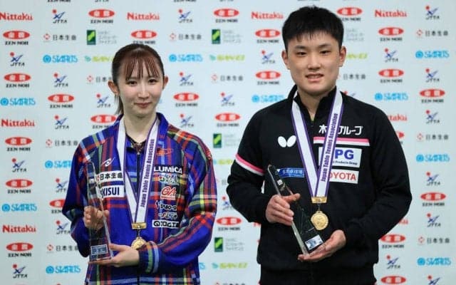 張本智和/早田ひなが初V　混合ダブルスランキング一覧＜全日本卓球2022＞