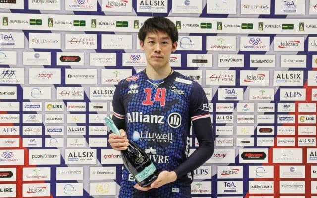 石川祐希MVP獲得　ミラノがモンツァに勝利