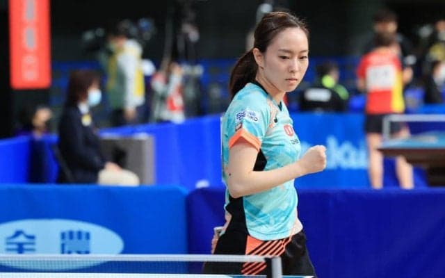 シングルス敗退の石川佳純「1戦1戦100％の力が出せるように」平野とのダブルスで優勝目指す＜全日本卓球2022＞