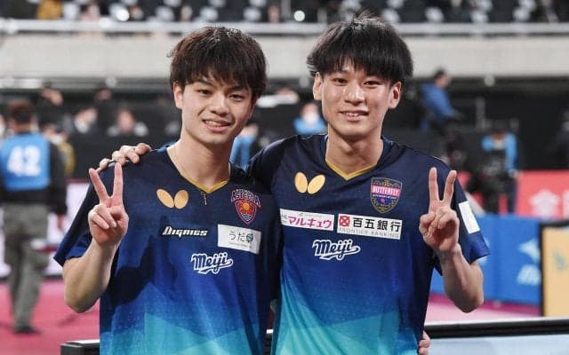 世界卓球銅の宇田幸矢・戸上隼輔がペア初優勝！張本・森薗に大逆転勝利【全日本卓球】