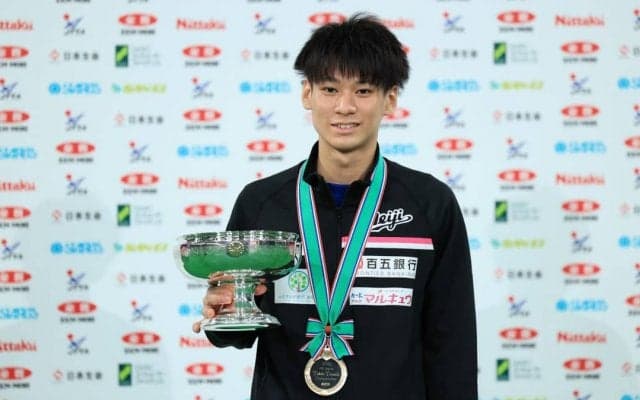 戸上が悲願の初優勝　男子シングルスランキング一覧＜全日本卓球2022＞