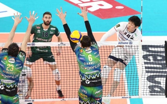 石川祐希のミラノ　首位ペルージャに敗れる