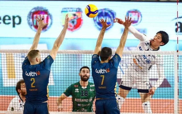 石川祐希のミラノ　フルセットでヴェローナに敗れる