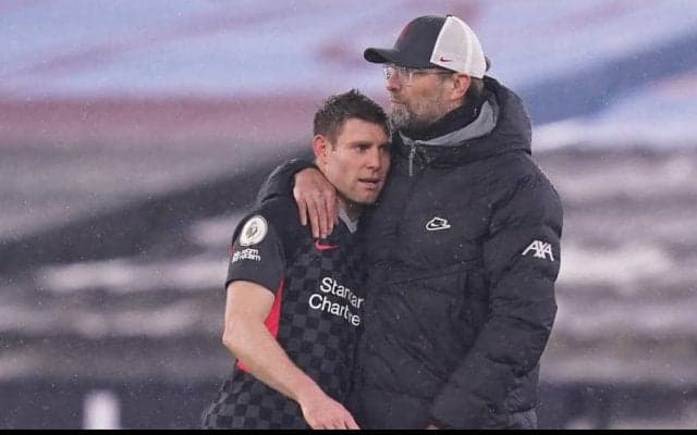「来年も間違いなくプレーする」　クロップ監督が36歳ミルナーの引退説を否定