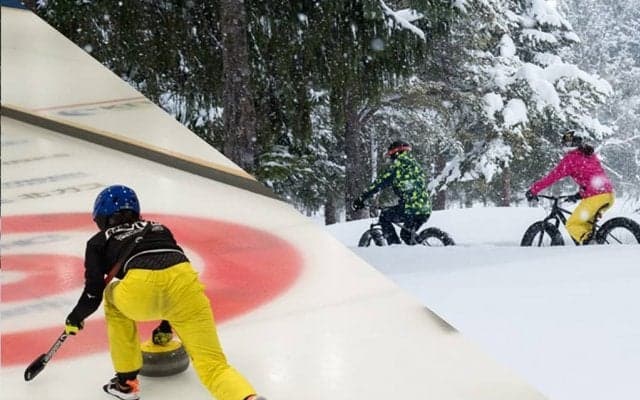 【北海道】スノーバイク×カーリング