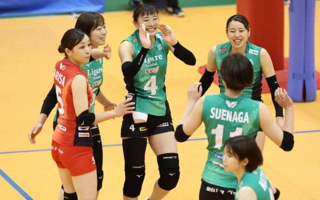 Vリーグの試合結果一覧と順位（V2男女、V3男子・2月19日）