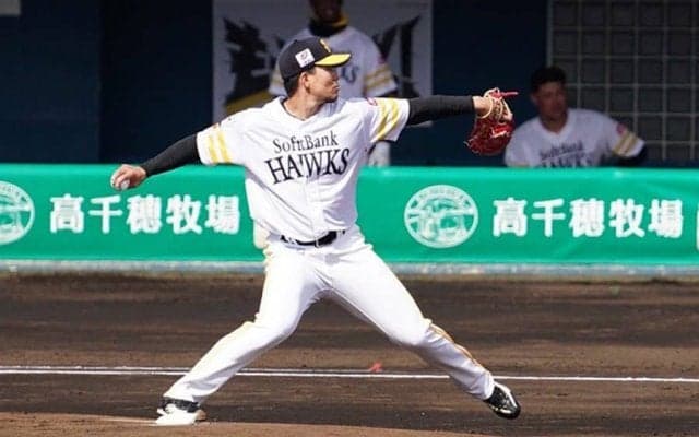鷹・千賀、いきなり159キロ！　キャンプ初の紅白戦登板で2回1安打無失点
