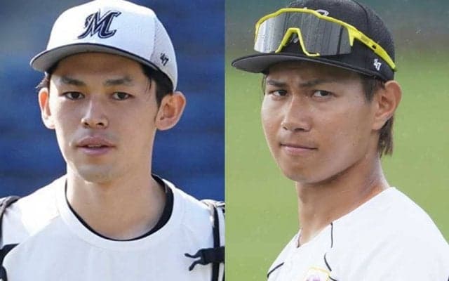 「可愛すぎ」「もう本人」　ロッテ佐々木朗、自信満々の笑顔で藤原を“完コピ”