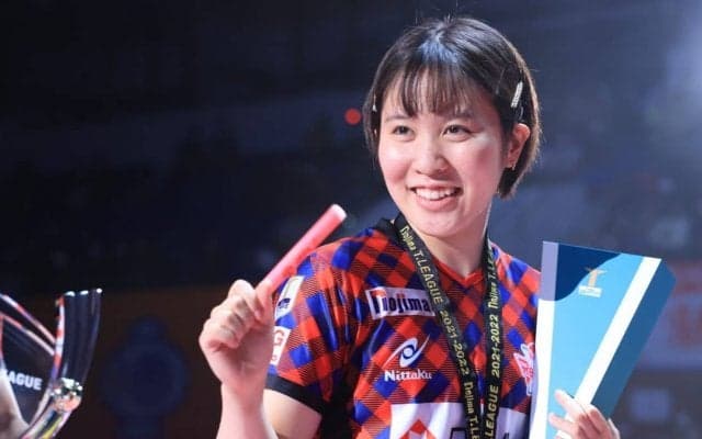 念願のMVP受賞の平野美宇「もっとTリーグを広めていきたい」＜卓球・Tリーグ女子ファイナル＞