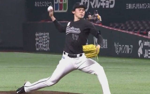 ロッテ佐々木朗希、自己最速タイ163キロ！　2回まで完全、160キロ超え12球
