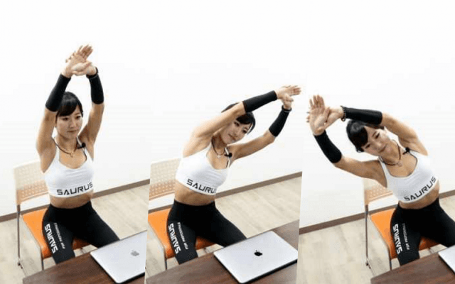 【お腹痩せストレッチ】体を左右に動かすだけ！座ったままでOK