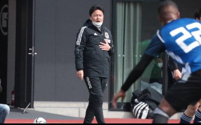 新体制初の実戦を終えたU-21日本代表の大岩監督、横浜FMとの一戦に感謝と満足感「見極めることができた」