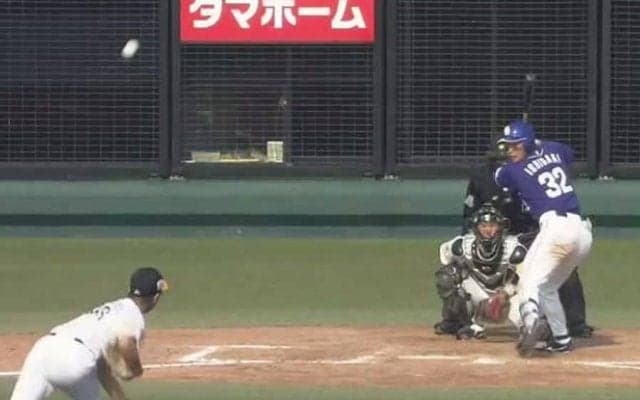 突如の超スローボールに場内騒然　計測不能…鷹育成左腕に「これはたまげた」