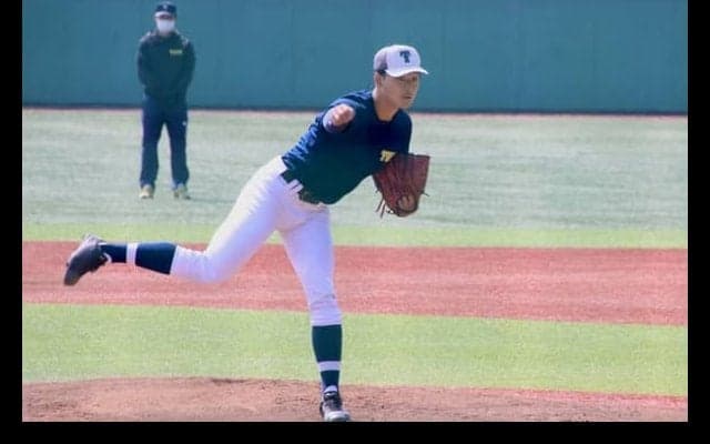 [硬式野球] 先発・羽田野絶好調！　５回無安打で関東学院大を無双