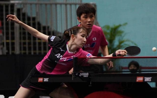 張本智和/早田ひなペア、香港ペアに苦杯で2回戦敗退＜卓球・WTTシンガポールスマッシュ2022＞