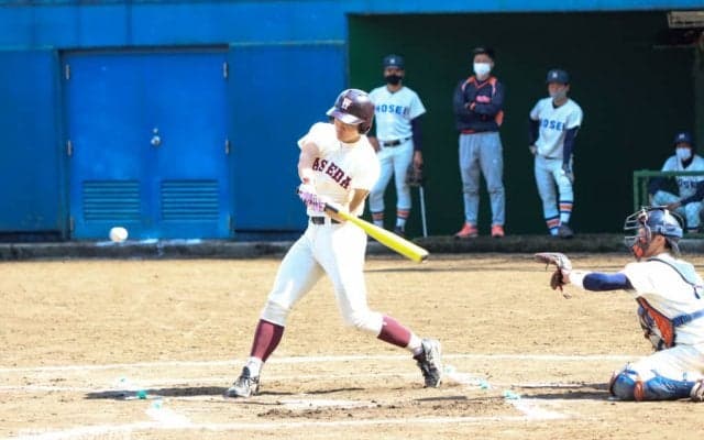 好機であと一本が出ず　法大に敗れ、関東大会は２回戦敗退／第２回戦　法大戦