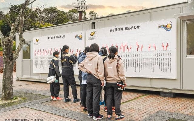 第44回全国選抜高校テニス大会2日目、団体戦では前回上位校が登場し、波乱も起こる