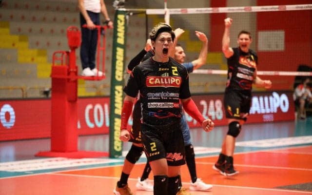 西田有志は1セットあたり5.02得点 セリエA初挑戦でリーグ3番目の成績