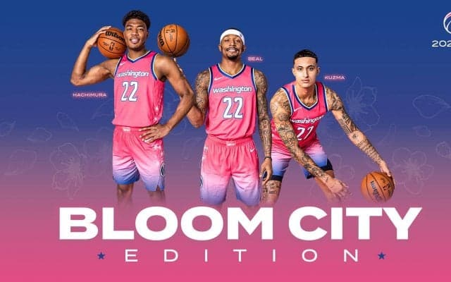 ウィザーズがワシントンD.C.の桜をあしらった来シーズンのシティエディション・ユニフォームを公開