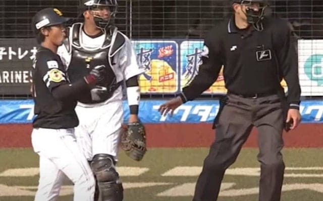 30mも飛んだバットは「流石にビビる」　鷹今宮も仰天の“ライナー”に場内どよめき