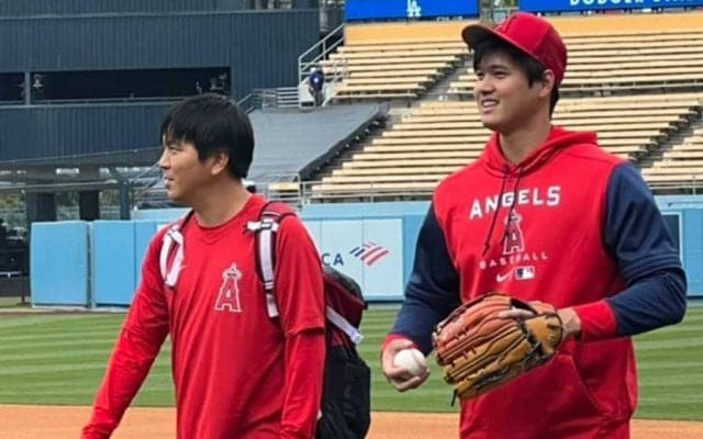 【MLB】大谷翔平、異例の2日連続ブルペンで開幕へ調整　仲良しの元同僚とも再会＆談笑