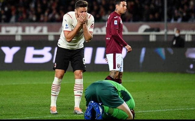 ジリ貧ミラン、曲者トリノにゴールレスドロー《セリエA》